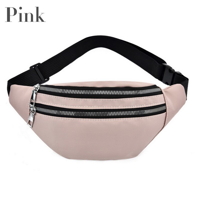 Riñonera impermeable para mujer, bolso de pecho Unisex, riñonera para la cintura, bolso de cinturón: Style3-pink