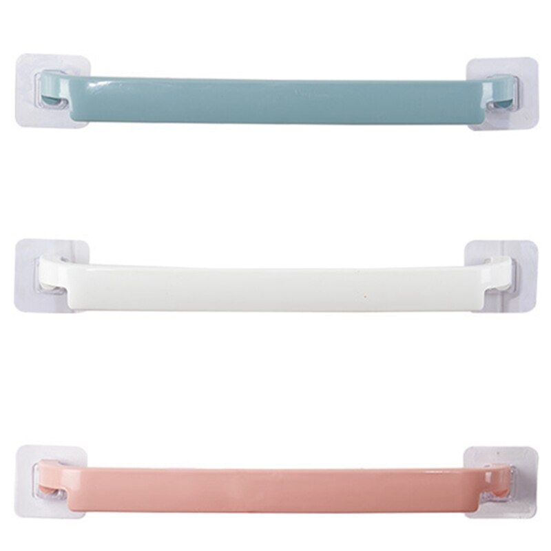 Self-adhesive Towel Holder Rack Wall Mounted Towel Hanger Bathroom Towel Bar Shelf Roll Holder Hanging Hook Bathroom Organizers
