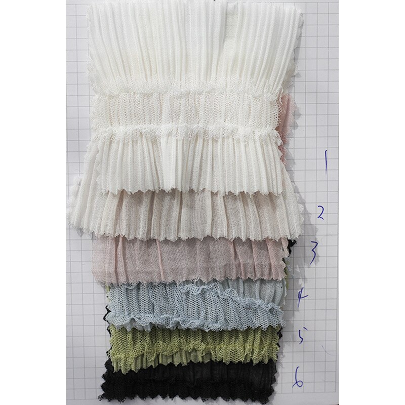 Tela de gasa elástica para vestido de boda, tejido de tul microtransparente bordado con gancho para arrugas, novedad: 05 green