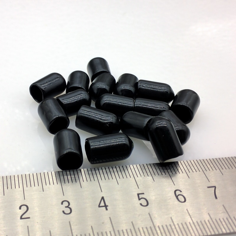 6mm black protective cover Rubber Covers Dust Cap for sma connector metal tubes 100pcs/lot