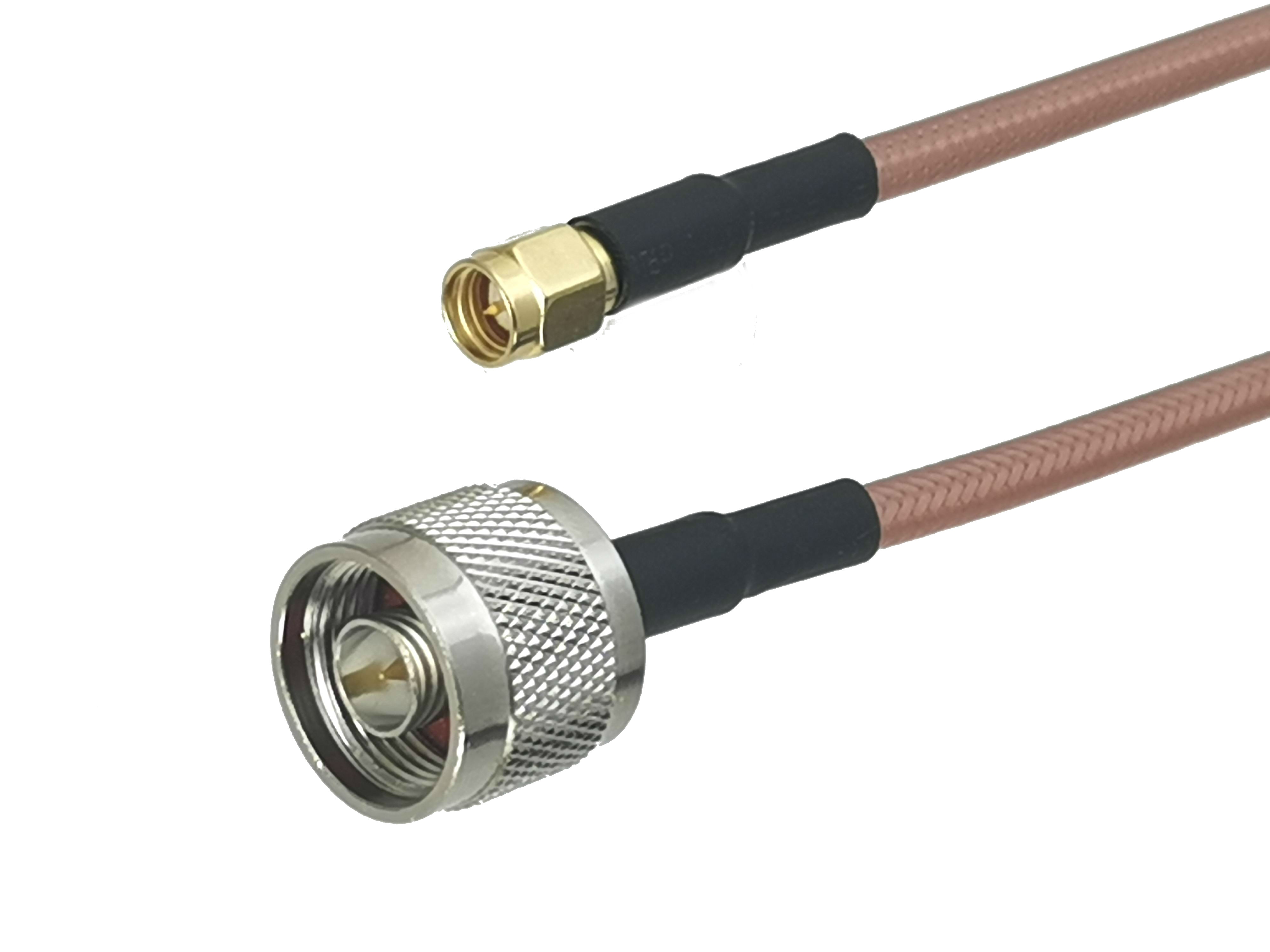 1Stck RG142 N stecker auf SMA Stecker Gerade Stecker RF koaxial Jumper Zopf Kabel 6 zoll ~ 10M