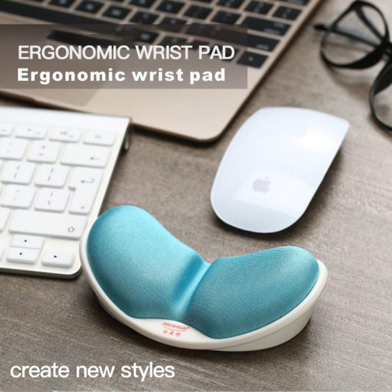 Ergonomic Mouse Pad Portable High-grade Fabric Wrist Rest Non-Slip Memory Foam Slow Rebound For Laptop PC Computer Office Work