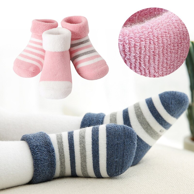 3 Pairs/Set Cotton Baby Socks For 0-3 Years Baby Girls Baby Boys Calcetines Bebe Toddler Newborn Infant Winter Warm Socks TS176