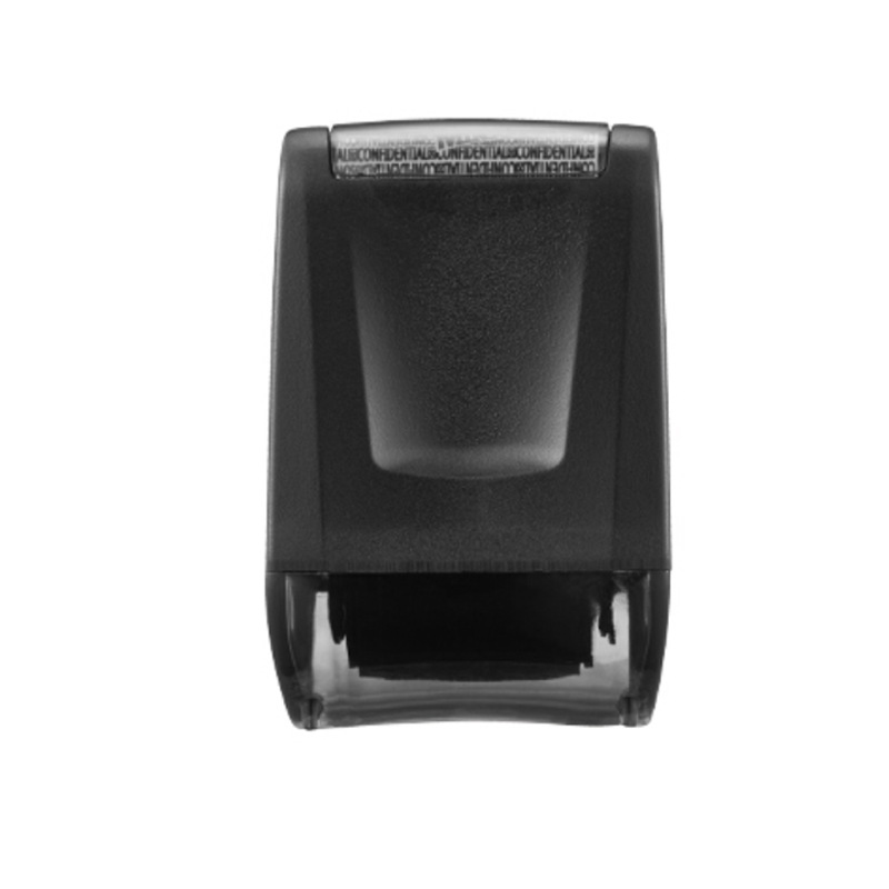 2Pcs Stamp Roller Anti-Theft Protection ID Seal Smear Privacy Confidential Data Guard Information Data Identity Address Blocker: black
