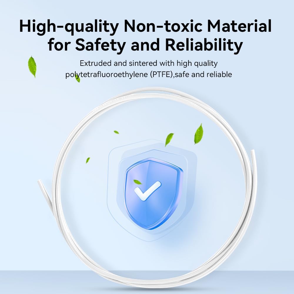 2.5mm ID 4.0mm OD 3D Printer PTFE Bowden Tubing Support 1.75mm Filament Heat Resistant for Creality K1, K1 Max, K1C, Ender 3 V3