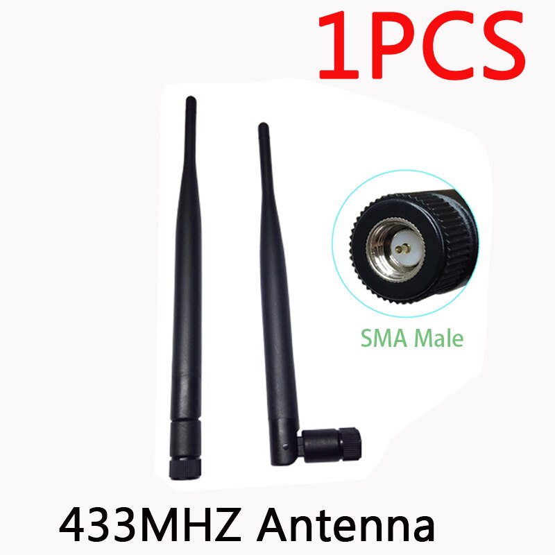 433Mhz Antenna LORA PBX 5dbi SMA Male Connector 433 IOT Directional Antena Rubber Aerial Wireless Repeater Lorawan antenne 433m: 1PCS M