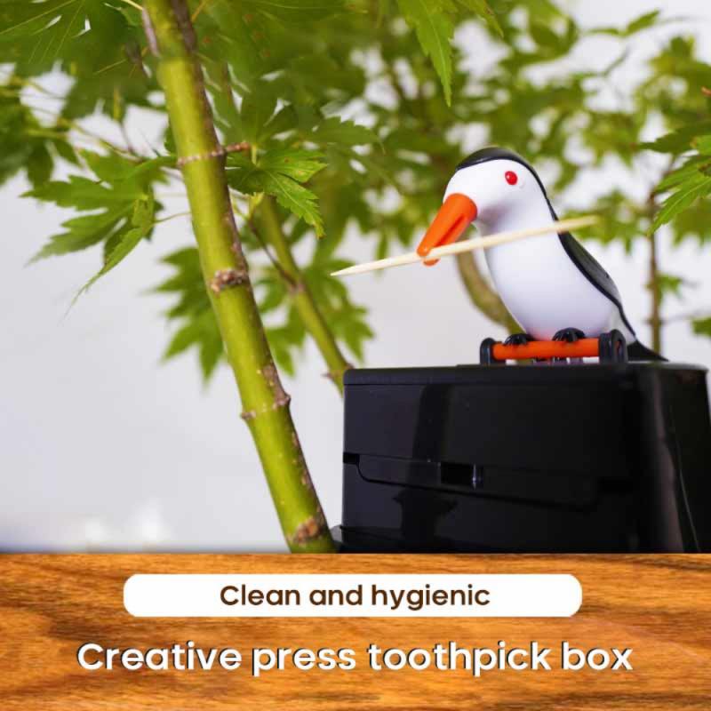 Small Bird Toothpick Box Kitchen Automatic Pop-up Push-type Household Toothpick Holder Home Restaurant Toothpick Box