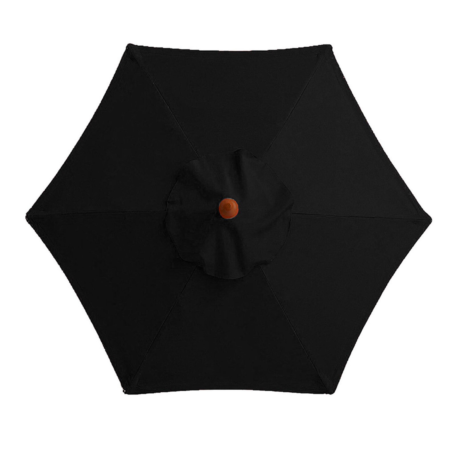 Outdoor Garden Big Umbrella Sunshade Outdoor Stall Beach Umbrella Sun Umbrella Replacement Cloth Подсвечники Для Свечей 40: Black