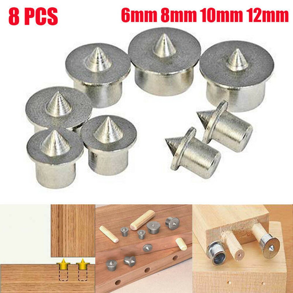 8/16/20 stk . 6 -12mm dyvle tapper multi dyvel center point sæt værktøj samling justering pin dyvel hul træ tømmer markør align
