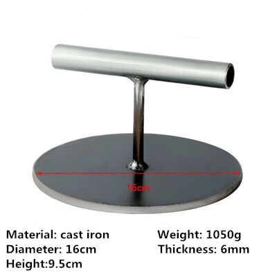 Grill roast squid cake tools Steak press pressure iron board Flat meat hovel cooking BBQ kitchen cooking utensils: 16cm