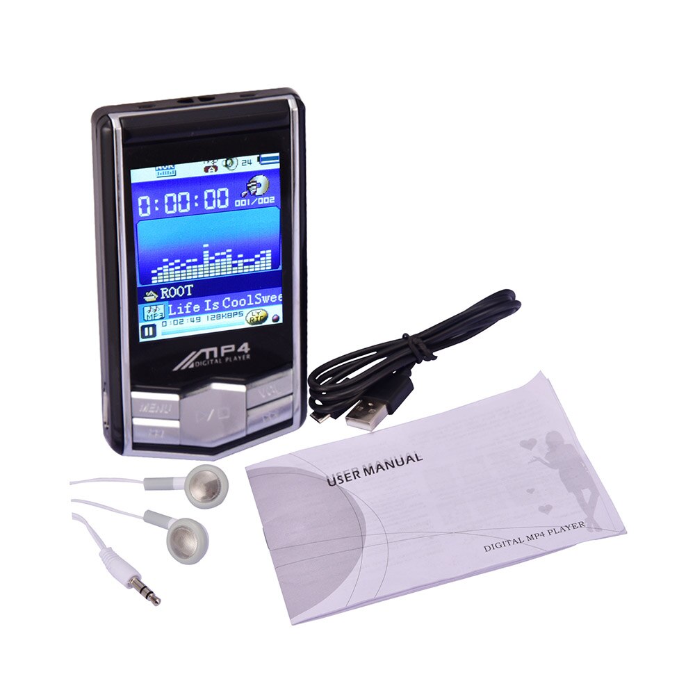 32GB 1.8" inch LCD MP4 Player Music FM Radio Recording with FM Radio Video Play Voice Recorder Text Reading