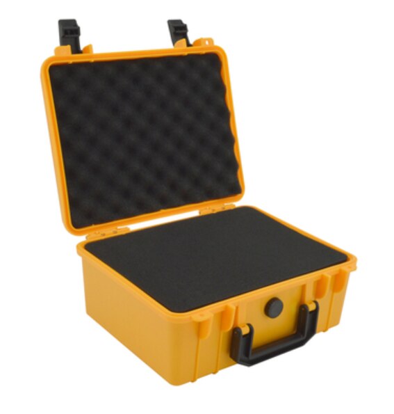 Protective case plastic case multi-function toolbox instrument box equipment packing tool case parcel post with pre-cut foam: yellow with foam