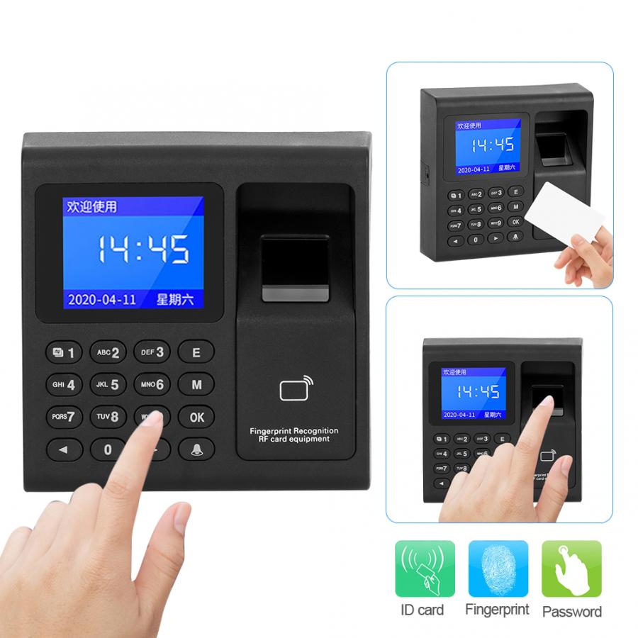Inklokken in Machine, IP Biometrische vingerafdruk Tijdregistratie Klokrecorder Werknemer Digitale elektronische Engelse lezer Machine USB RFID ID-kaart Kantoorponsklok