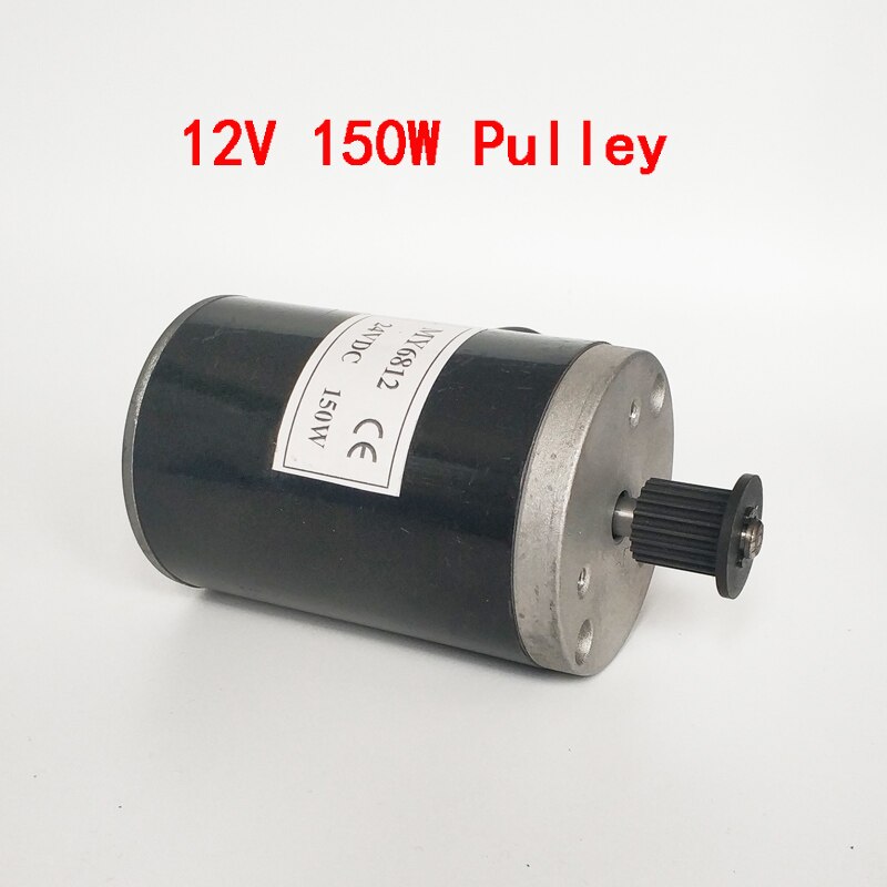MY6812 DC 12V 24V 150W 120W 100W permanent magnethigh speed Motor Electric Scooter Balance Car E Bicycle Motor DIY Parts: 12V 150W Pulley