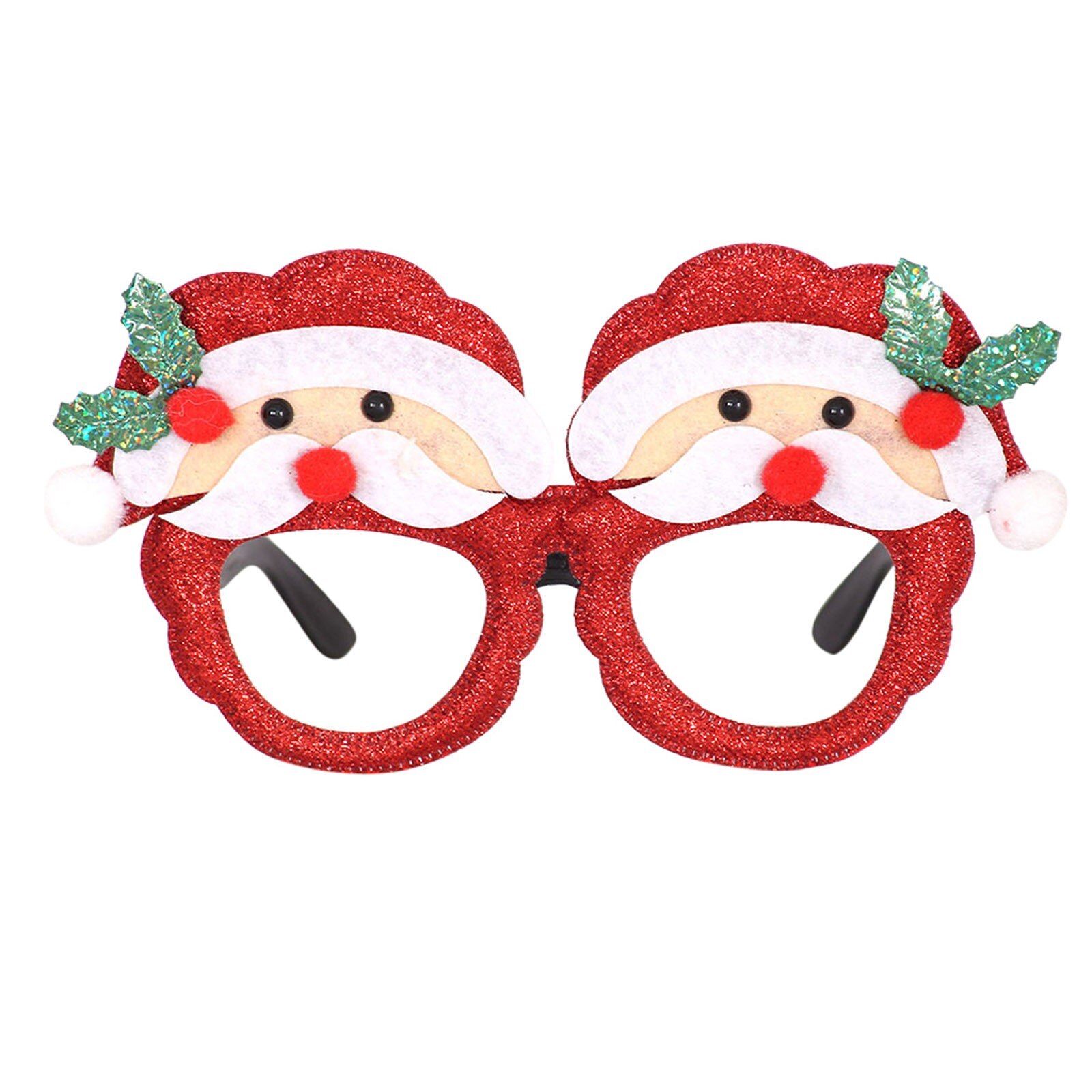 Noël noël lunettes claires spécifications nouveauté lunettes de soleil robe fête Santa adulte enfants fête jouets Santa bonhomme de neige habiller: Vert menthe