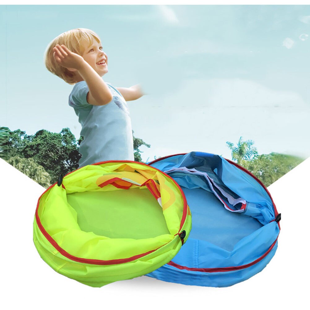 4PCS in 2 Set Target Cans Foldable Educational Playthings Flying Plate Game for Outdoor Children Beach