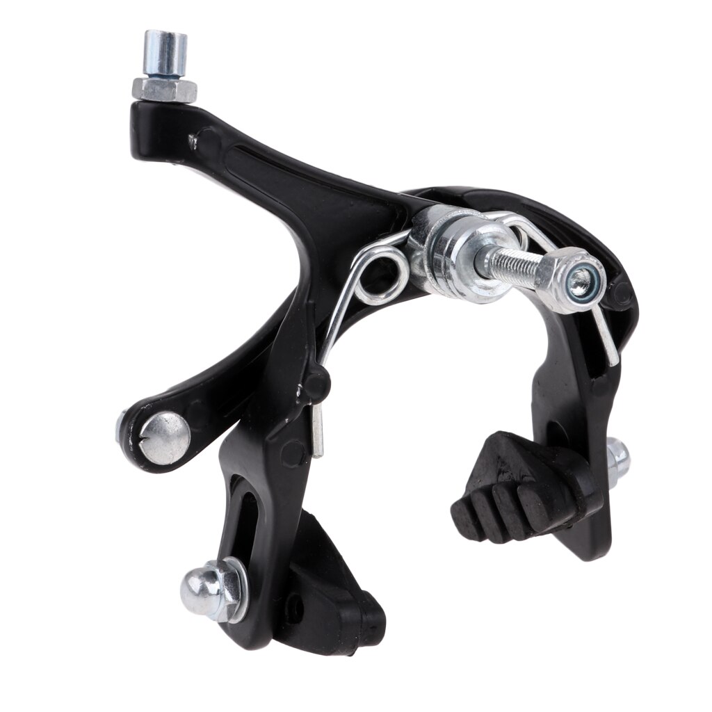 Pinza de freno de bicicleta ligera, de Carretera Ciclismo, pivote doble, freno de tracción lateral, 47mm-57mm, juego de repuesto para bicicleta: Rear Black