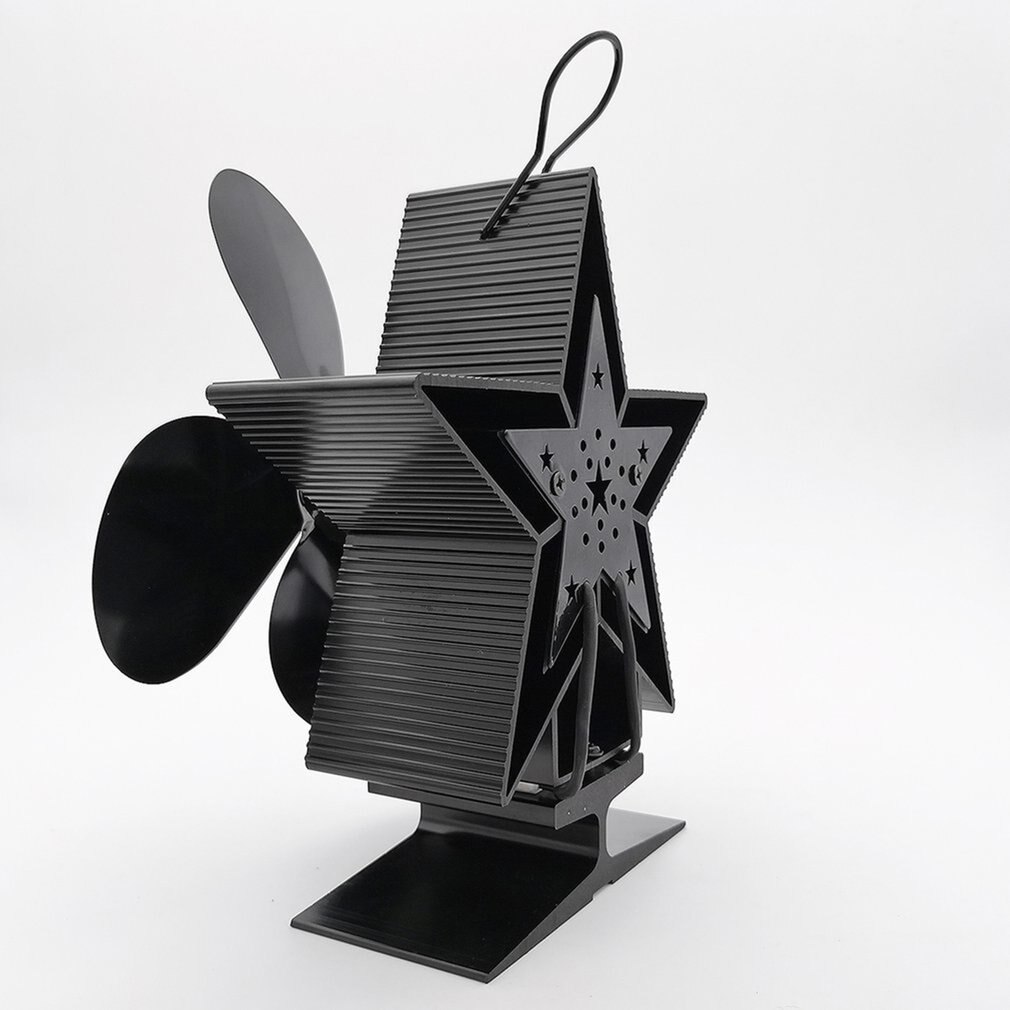 Premium Fireplace Thermodynamic Fan Alumina Fan Blade Ultra Quiet Warm Fireplace Fan Thermal Power Fan 4-Blade Stove Fan