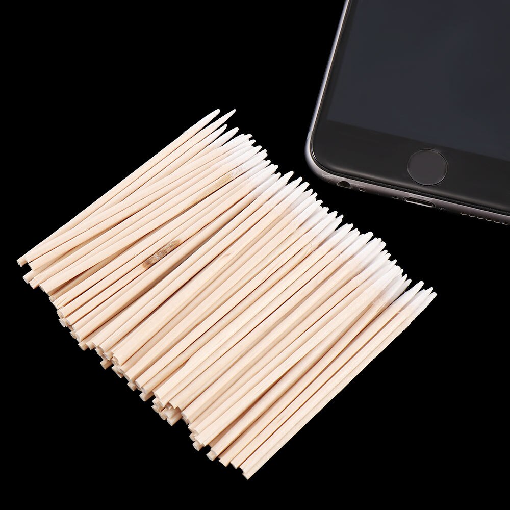 Hisopo permanente de algodón de maquillaje 100 Uds., hisopo de algodón permanente Microblading, bastoncillos de maquillaje para maquillaje, utensilios de belleza