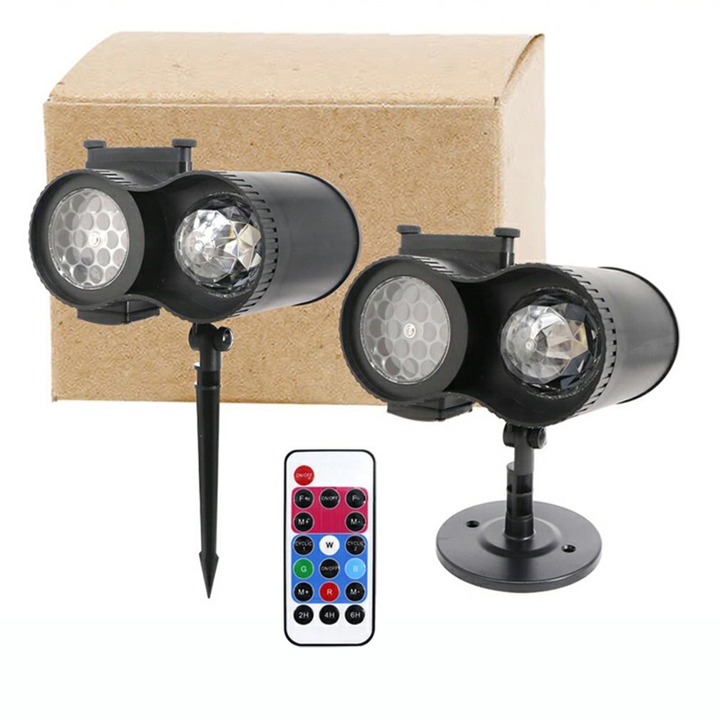 22 pattern outdoor waterproof courtyard LED remote control projection lamp Christmas day Water ripple effect Snow lamp