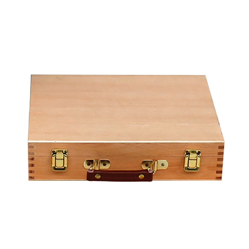 Ölfarbe Koffer Künstler Holz Tisch Kasten Staffelei Malerei Kasten tragbar Schreibtisch Skizze Malerei Hardware- Kunst Liefert freundlicher