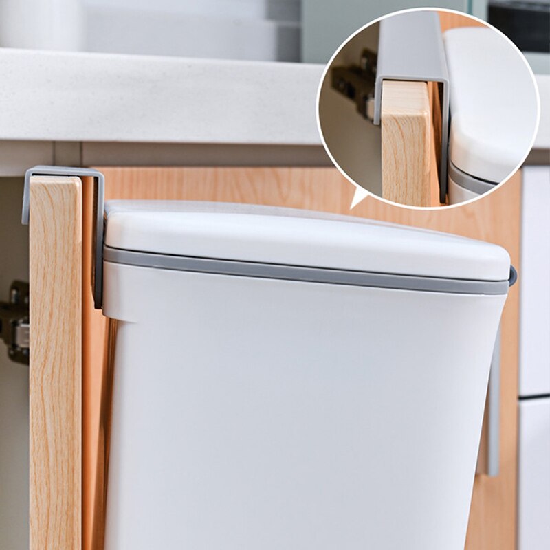 Colgador para puerta de armario de cocina, cubo de basura, contenedor, contenedores de basura, soportes colgantes para baño y cocina, herramientas de limpieza