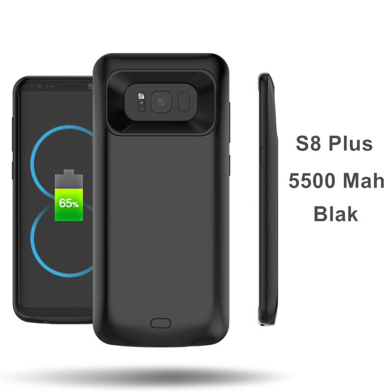 Etui do ładowania baterii do Samsung S8 Plus S8 Plus uwaga 8 uwaga 9 opakowanie zapasowe etui na Bank mocy do Galaxy S9 S9 Plus uwaga 9: S8 Plus Black