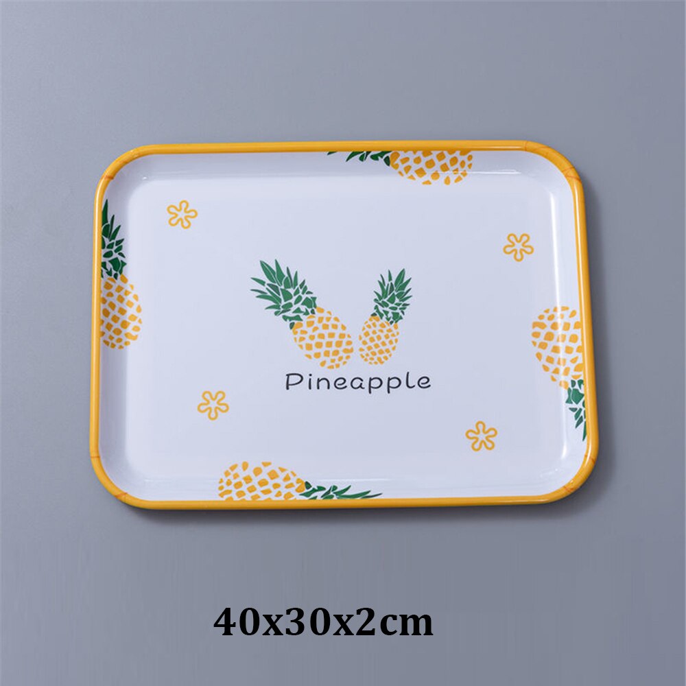 Thee Ontbijt Brood Snack Opslag Trays Plastic Dessert Dienblad Vierkante Accessoires Cosmetica Schotel: Pine40x30x2cm