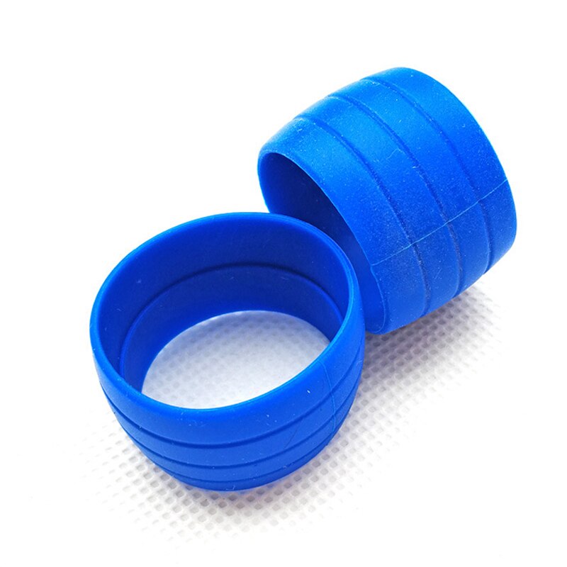 1 par cykel silikone elastisk rem fastgørelsesring anti-spring stik, vandtætte slidbestandige stropper til løbecykel bar tape: Blå