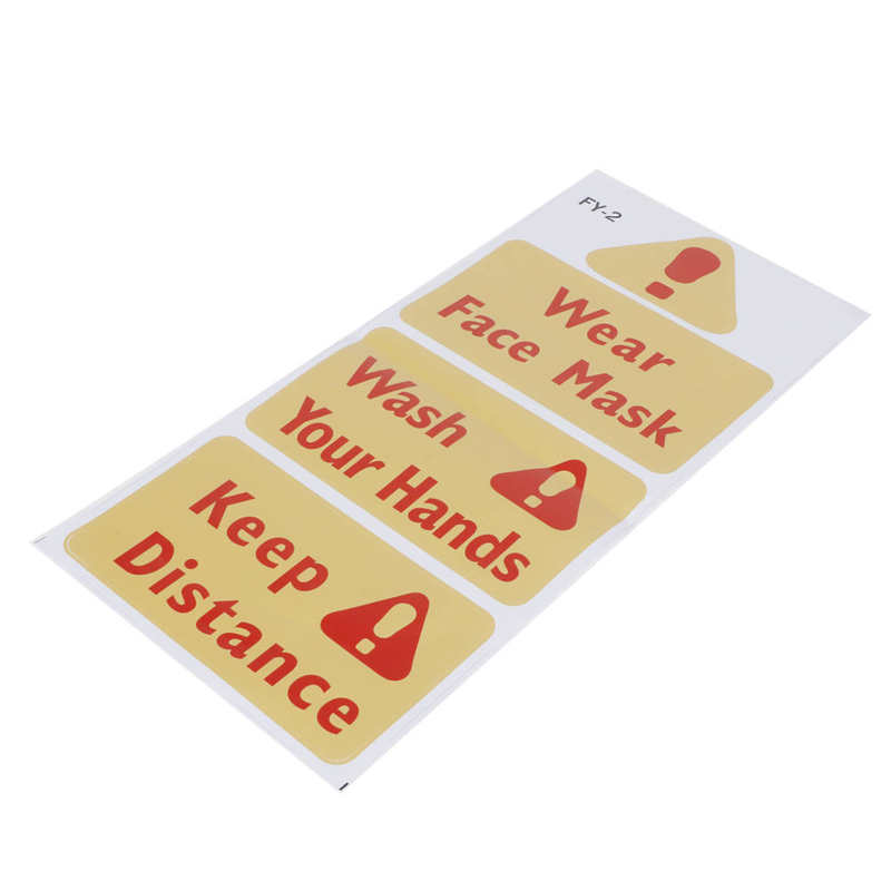 Wall Stickers sticker mural Warning Signs Wall Sticker Caution Warning Decals DIY Kitchen Shop Window Decor wall stickers