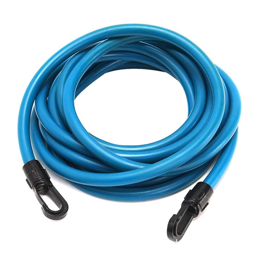 Arnés ajustable para Entrenamiento de natación, cinturón de resistencia, cuerda de seguridad para piscina, herramienta para natación, ejercitador, equipo de cuerda de seguridad: Azul