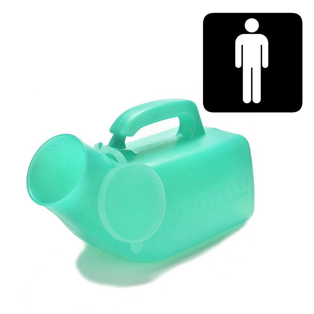 Skala utendørs menn urinal plast med lokk nødflaske toalettoppbevaring potte camping reise bærbart lekkasjesikkert håndtak