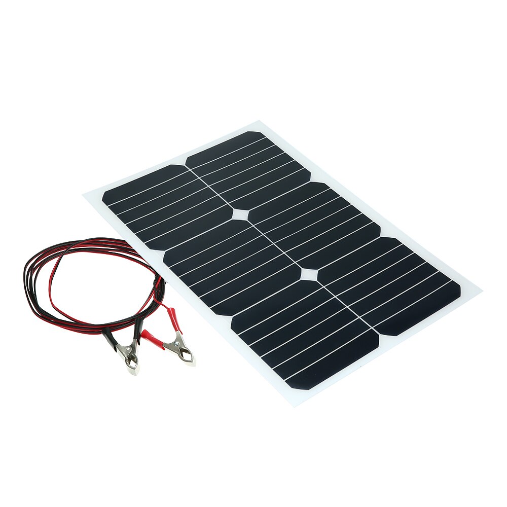 Panel solar semiflexible de 20W y 12V con Chip de energía solar, para cargador de batería de barcos, Cara de 20W y 12V