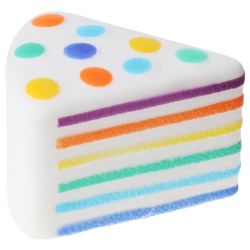 Triangle Rainbow Cake Foam Material Squishy Anti-stress PU Slow Rising Toys For Kids