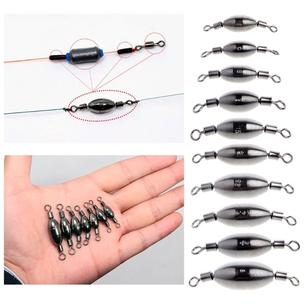 3 st fiske koppar sänke svängar rullande bly motvikt tillbehör fiske flöten set boj bobber för fisher