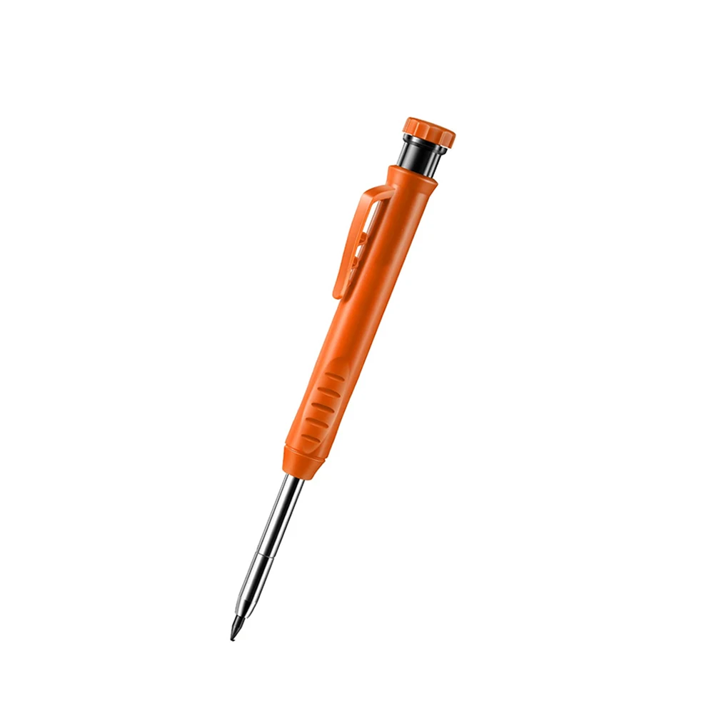 Ensemble de crayons de charpentier solide avec recharge de plomb, outils pour le travail du bois, crayon mécanique, outils de travail de Construction, traceur de marquage de menuiserie: YELLOW