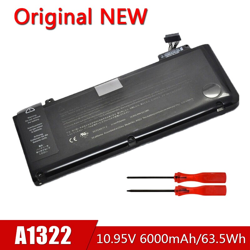 Original Laptop Battery A1322 For APPLE MacBook Pro 13" A1278 MB990 MB991 MC700 MC374 MD313 MD101 MD314 MC724 MC375 MC374LL/A
