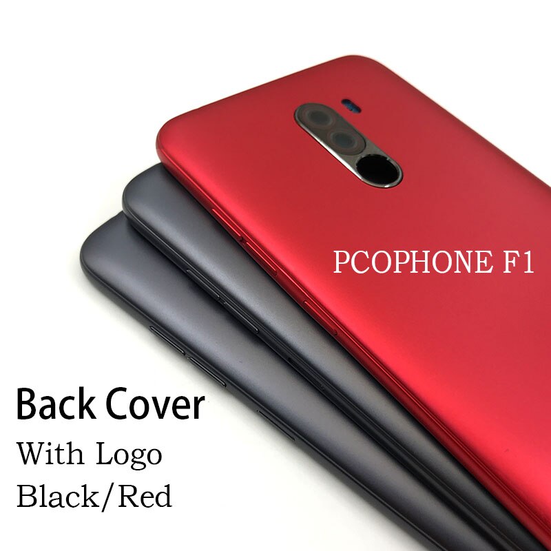 For Xiaomi POCOPHONE F1 Back Cover Battery Door Housing Case with side buttons Repair Parts