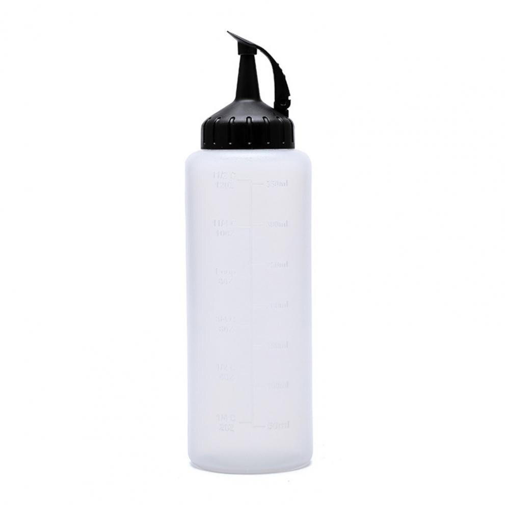 175ML/350ML Squeeze Bottle Wide Mouth Easy to Clean Plastic Squirt Bottles with Cap Household Supplies: BlackL