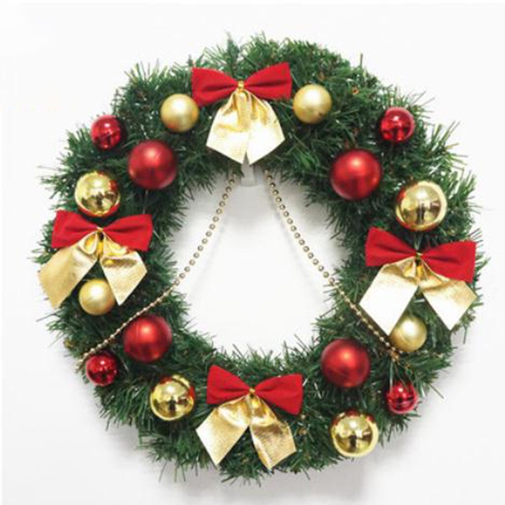 Christmas Wreath Garland Arrangement Christmas Ornament Front Door Hanging Garland Christmas Wreath Home Decorations Wreath 30CM