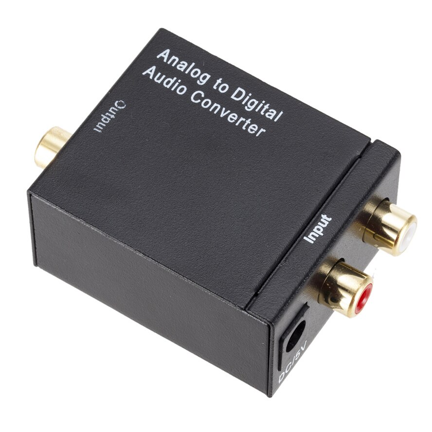 Nyeste analog til digital adc konverter optisk coax rca toslink lyd lydadapter spdif adapter til apple tv til xbox 360 dvd