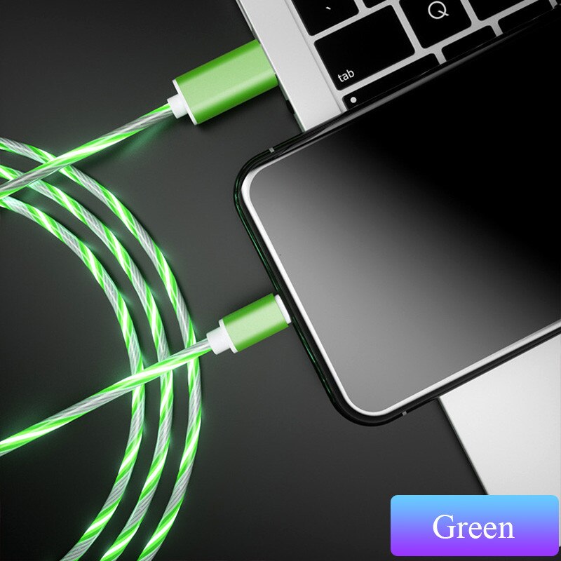Magnetic Light Fast Charging Micro USB Type C Phone Cable For Samsung A40 A50 A70 A51 A71 Huwei Y5 Y6 Y7 Y9 P8 lite Cable: Green / For Type-c