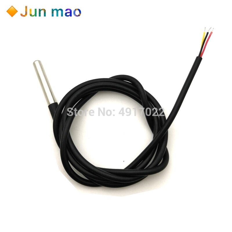 1 stk 1m / 2m ds18 b 20 ds18 s 20 10k 1% 3950 vandtæt digital temperatursensor probe ntc termistor termisk kabel