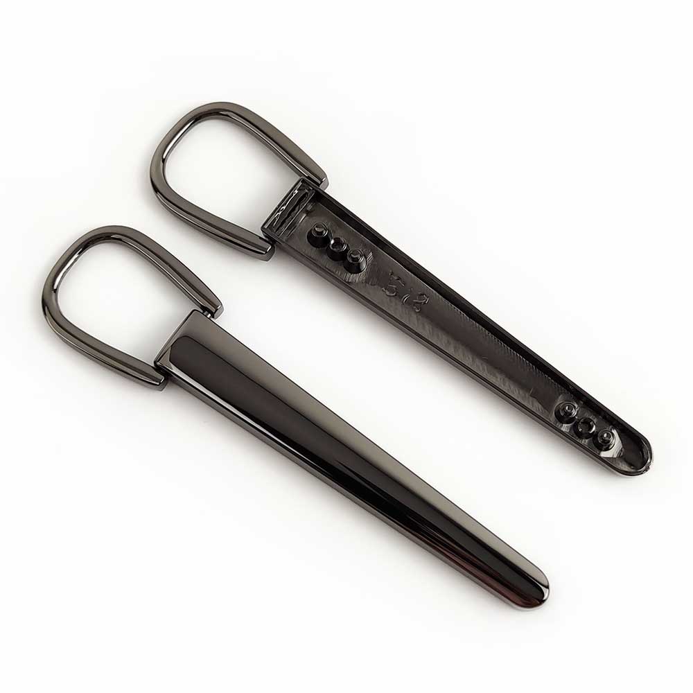 Hebillas de Metal para bolso, accesorio de para bolsos, hebilla decorativa, Conector de gancho, accesorios de Hardware DIY, 2/4 piezas: GunBlack / 131mm-2Pcs