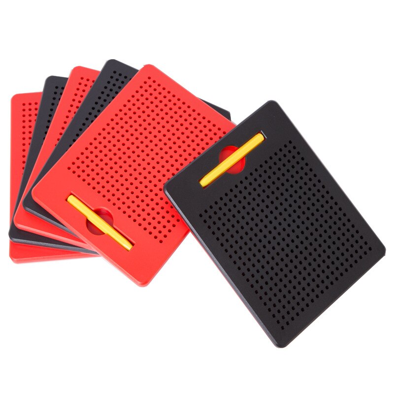 Magnetische Zeichnung Tablet Tragbare Rot Schwarz Magnetische Magnet Pad Zeichnung Bord Pädagogisches Spielzeug für Kinder