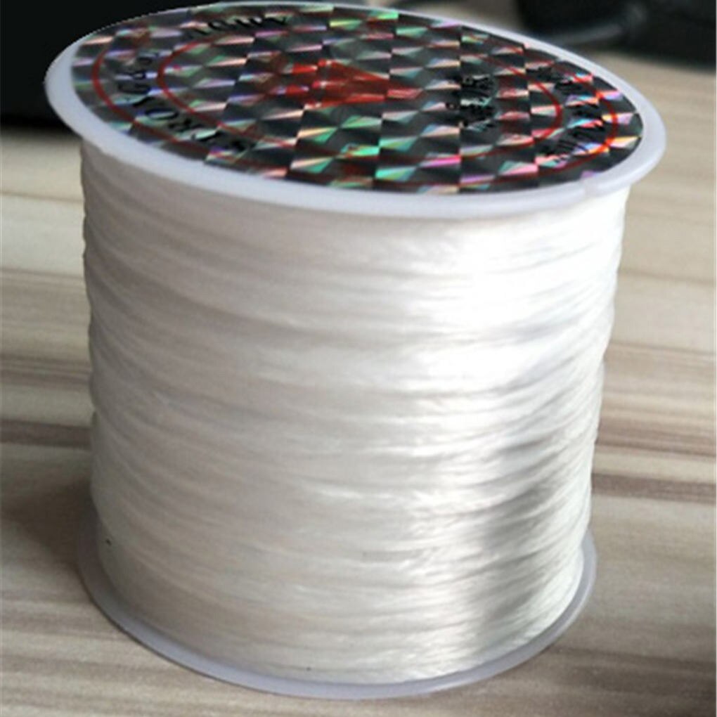 60m/ rull elastisk beading thread smykker diy beading cord armbånd armbånd halskæde anklet elastisk tråd: Hvid
