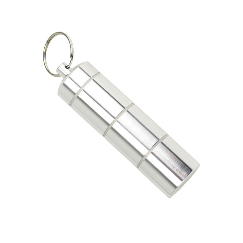 Portable Medicine Organizer Box Capsule Shape Aluminum Pill Case Delicate Seal Outdoor Pocket Pill Holder Container Pill Case: 3 Grid