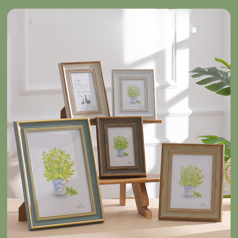 European and American Retro Photo Frame Photo Display Platform Wedding Couple Pictures Frames Home Decor