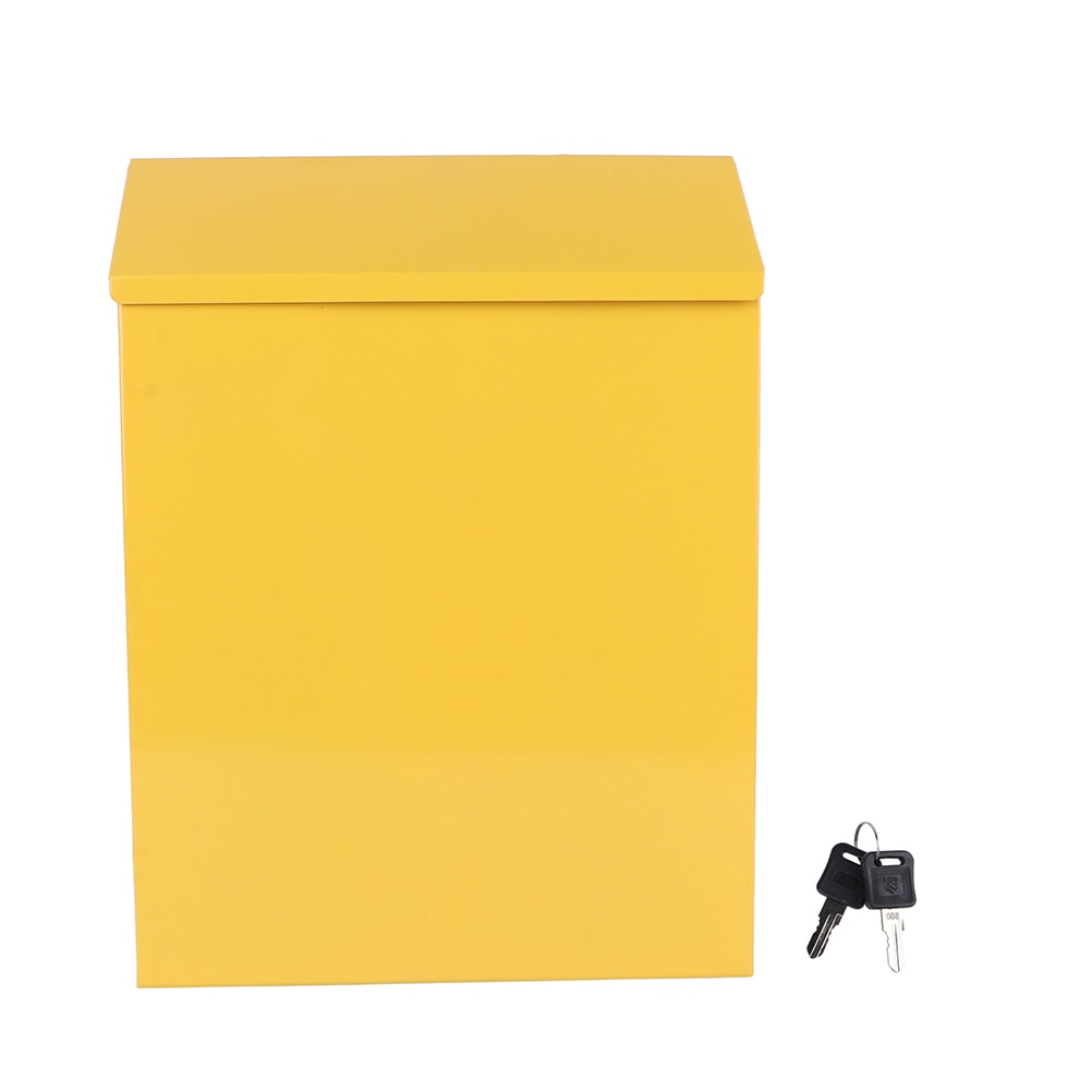 Buzón de correos de hierro de estilo europeo, letras creativas, color amarillo, 1 unidad: Default Title