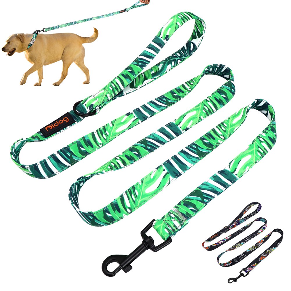 Laisse en Nylon pour chien, 150cm, imprimé coloré, corde de plomb, ceinture pour animaux domestiques, entraînement à la marche, carlin, bouledogue français